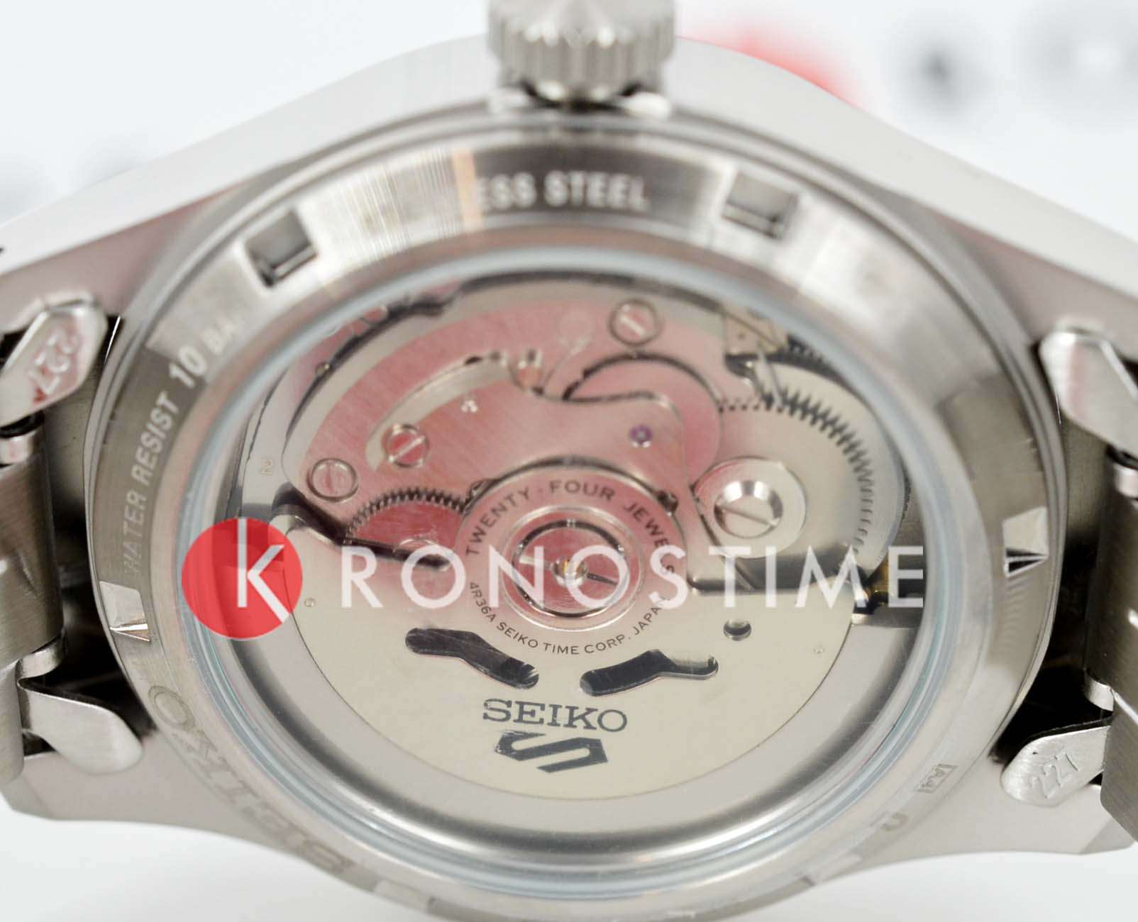 Seiko Seiko 5 Sports SRPJ81K1 механические мужские часы часы крупный план черный циферблата