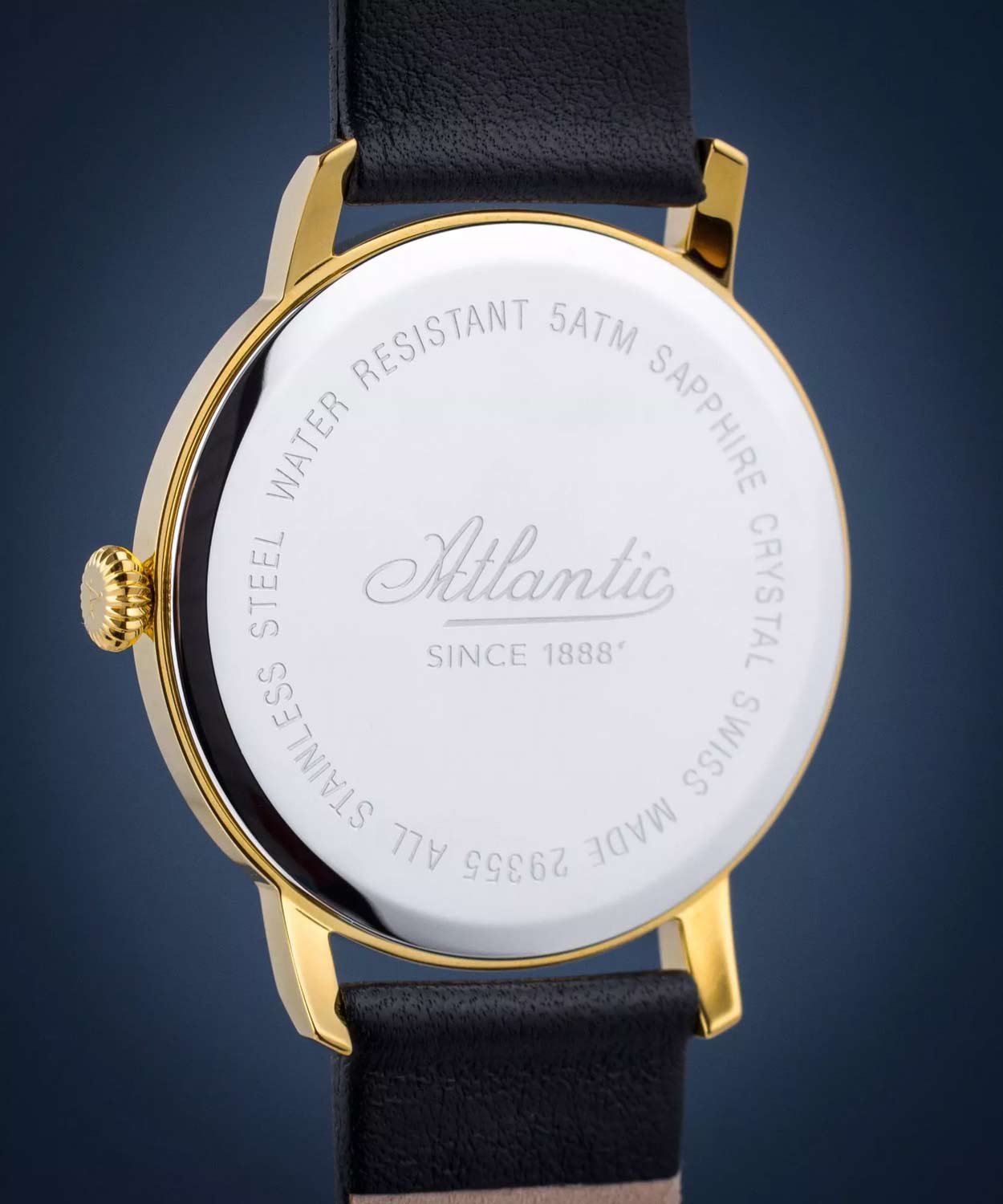 Atlantic Atlantic Super De Luxe Precious Stones Rainbow Edition 29355.45.29LBK,  швейцария женские часы на браслете кожаный боковой вид