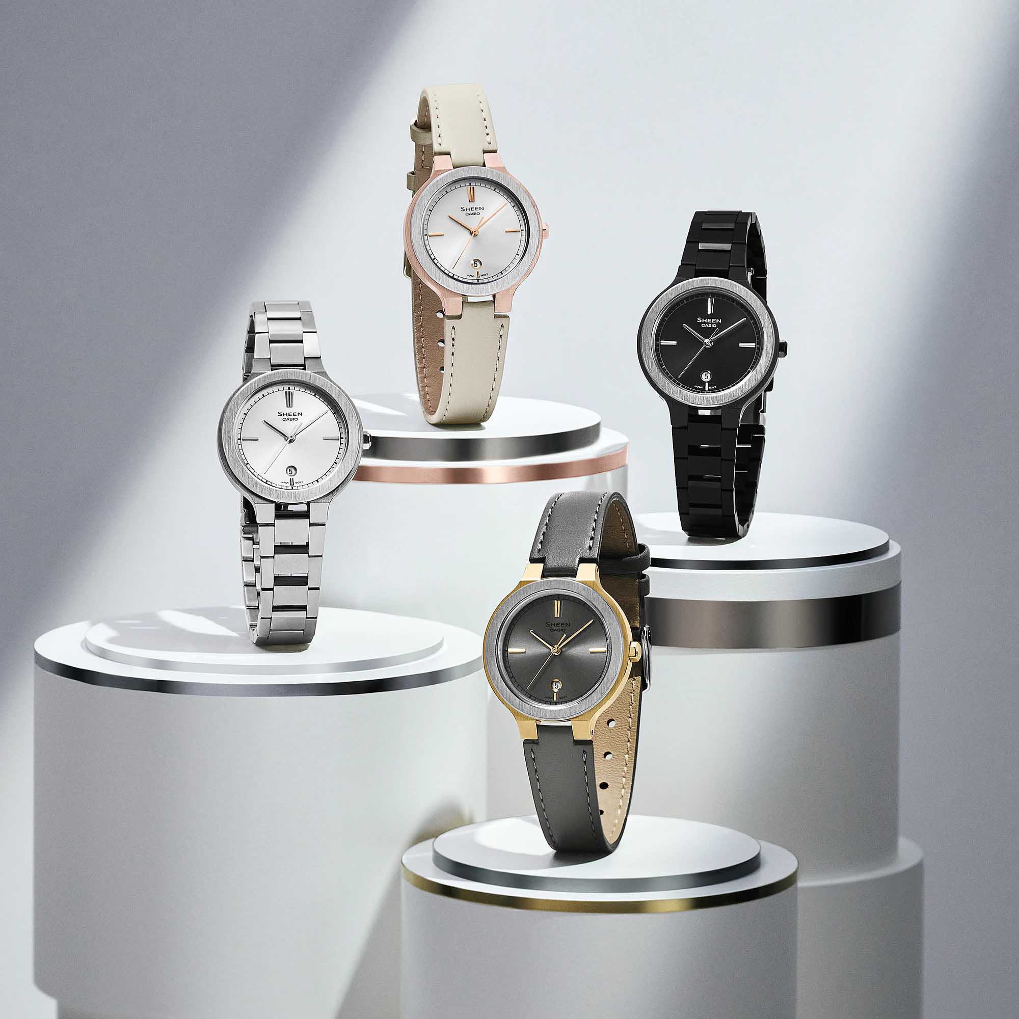 Casio Casio Sheen SHE-4559D-7AUDF , наручные женские часы фото под углом