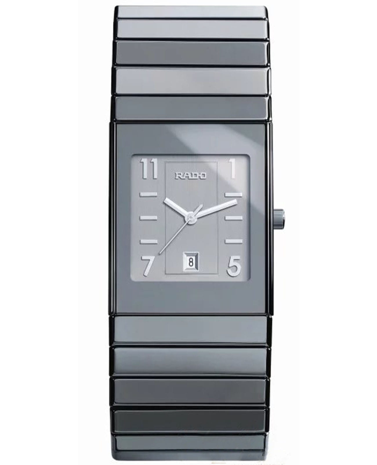 Rado Rado Ceramica R21640122  R21640122 кварцевые мужские часы серый циферблат, браслет керамика — вид спереди