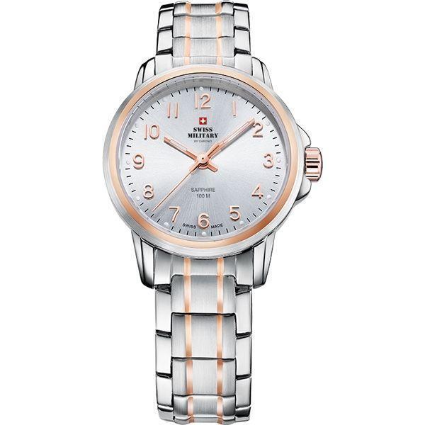 Swiss Military by Chrono Swiss Military by Chrono SM34040.11  SM34040.11 кварцевые женские часы серый циферблат, браслет  нейлоновое волокно с полиуретановыми вставками — вид спереди