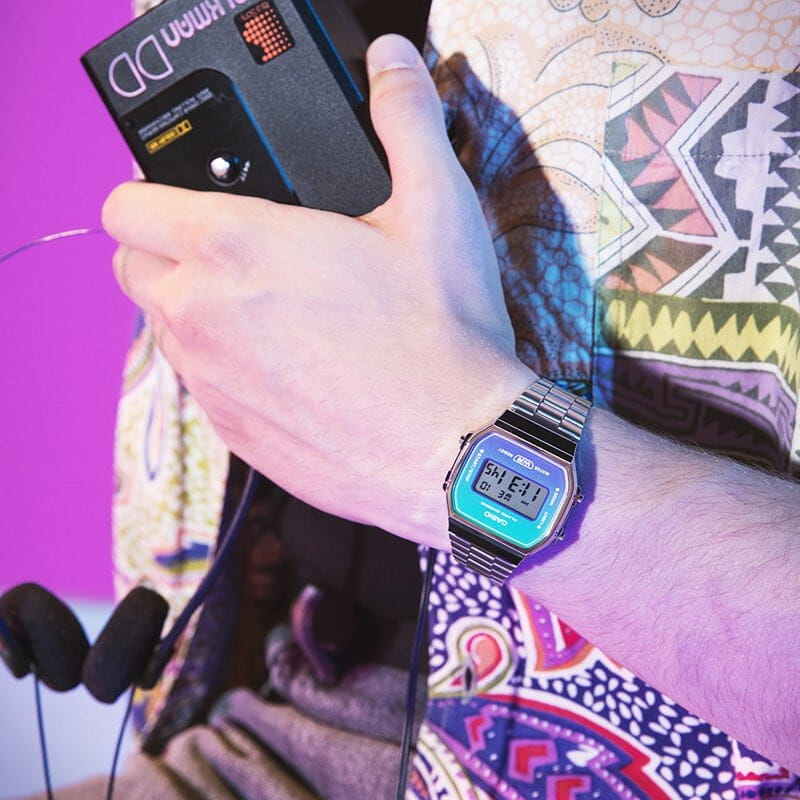Casio Casio Vintage A-168WER-2A мужские часы  циферблат на запястье