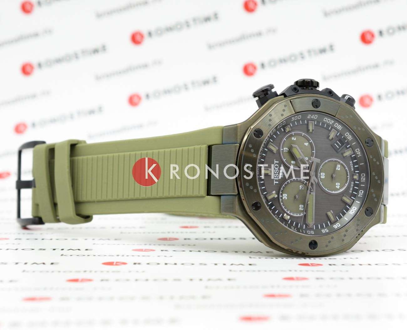 Tissot Tissot T-Race Quartz Chronograph T141.417.37.061.02 мужские часы зеленый циферблат на запястье