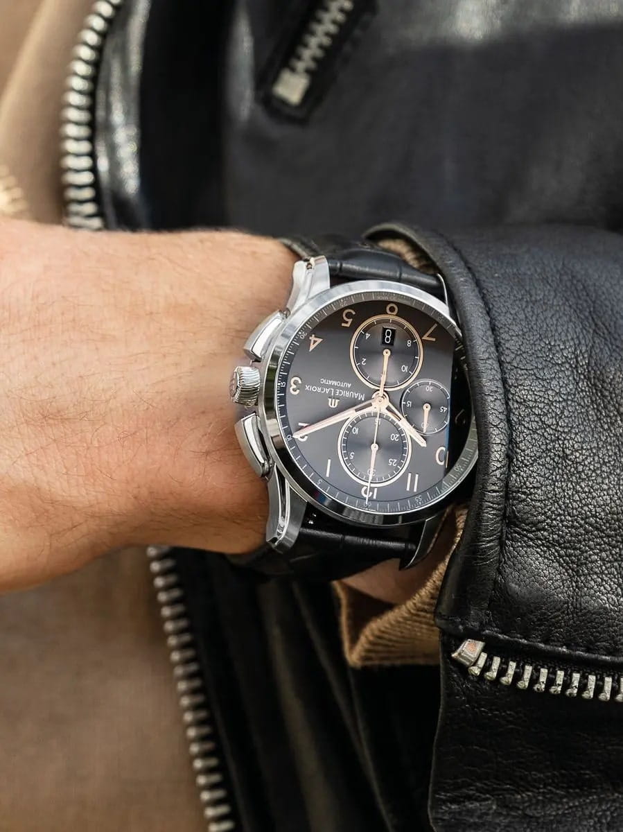 Maurice Lacroix Maurice Lacroix Pontos Chronograph 43mm PT6388-SS001-321-2 , наручные мужские часы фото под углом