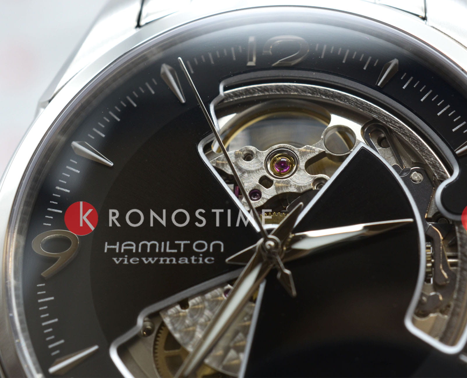 Hamilton Hamilton Jazzmaster Open Heart Auto H32565135, jazzmaster швейцария женские часы на браслете нержавеющая сталь боковой вид