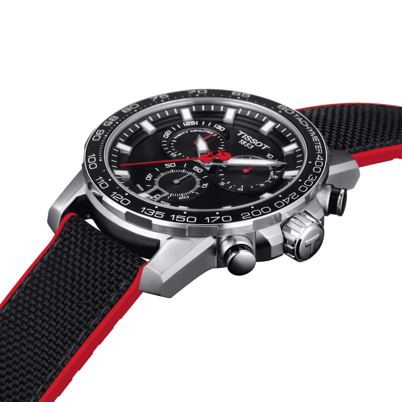 Tissot Tissot SuperSport Chrono Vuelta Special Edition T125.617.17.051.01, t-sport швейцария мужские часы на браслете кожаный боковой вид