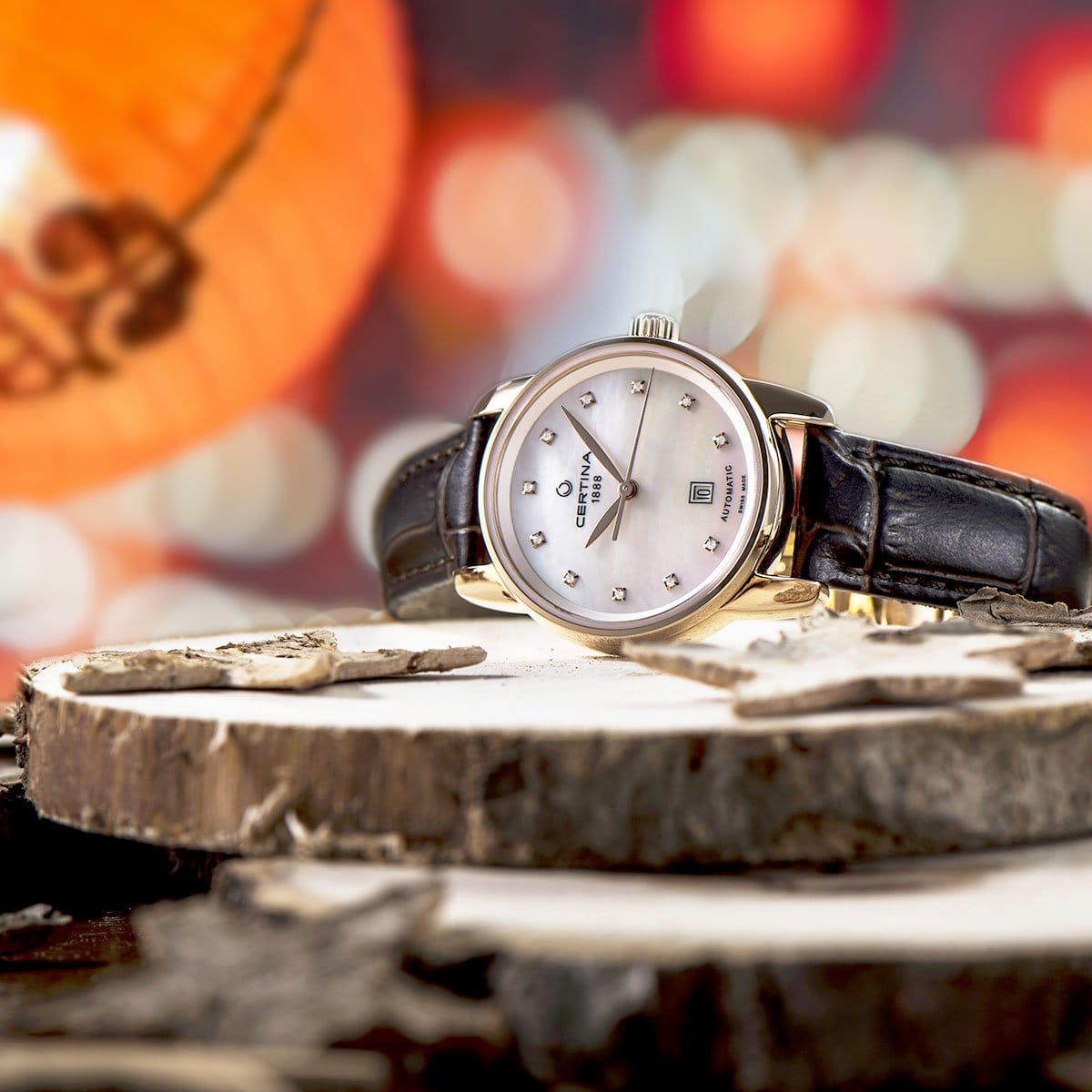 Certina Certina DS Podium Lady Automatic 29mm C001.007.36.116.00, ds podium швейцария женские часы на браслете кожаный боковой вид