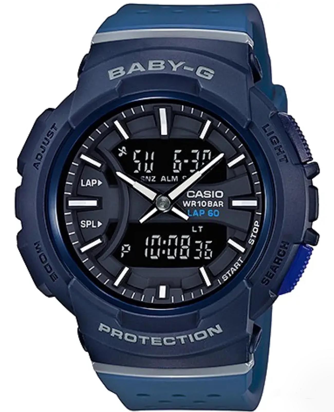 Casio Casio Baby-G BGA-240-2A1  BGA-240-2A1 кварцевые женские часы черный циферблат, браслет полимер — вид спереди