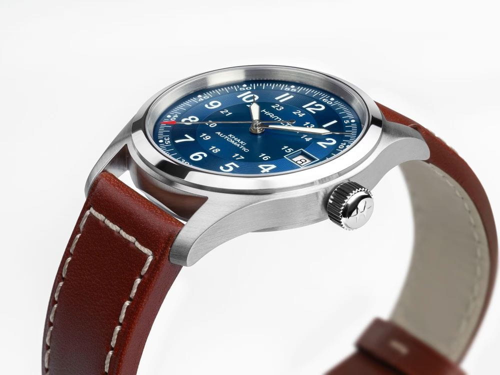 Hamilton Hamilton Khaki Field Auto H70455540 мужские часы синий циферблат на запястье