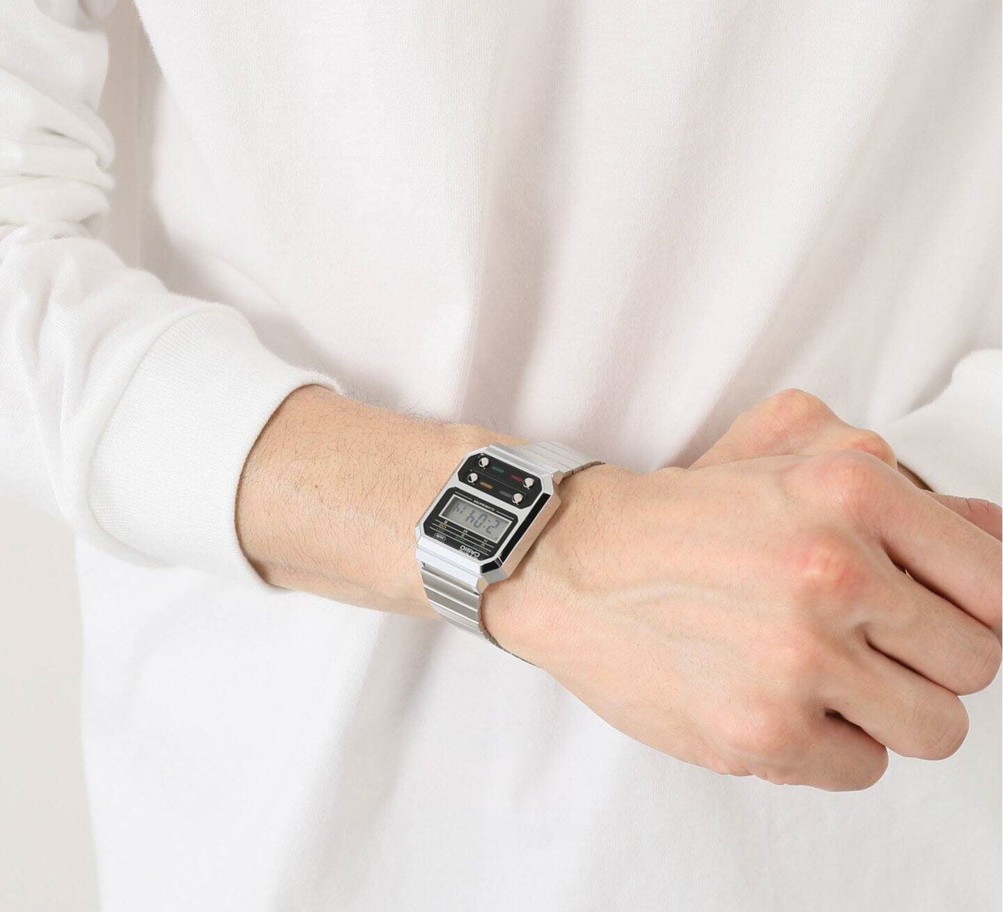 Casio Casio Vintage A100WE-1AEF , наручные мужские часы фото под углом