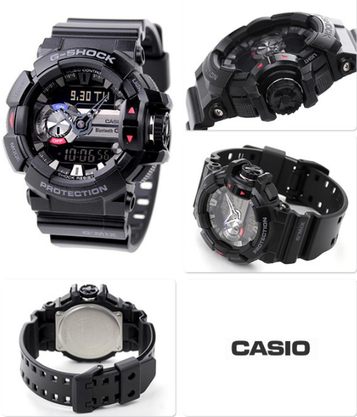Casio Casio G-Shock GBA-400-1A, g-shock япония мужские часы на браслете 18-каратное желтое золото боковой вид