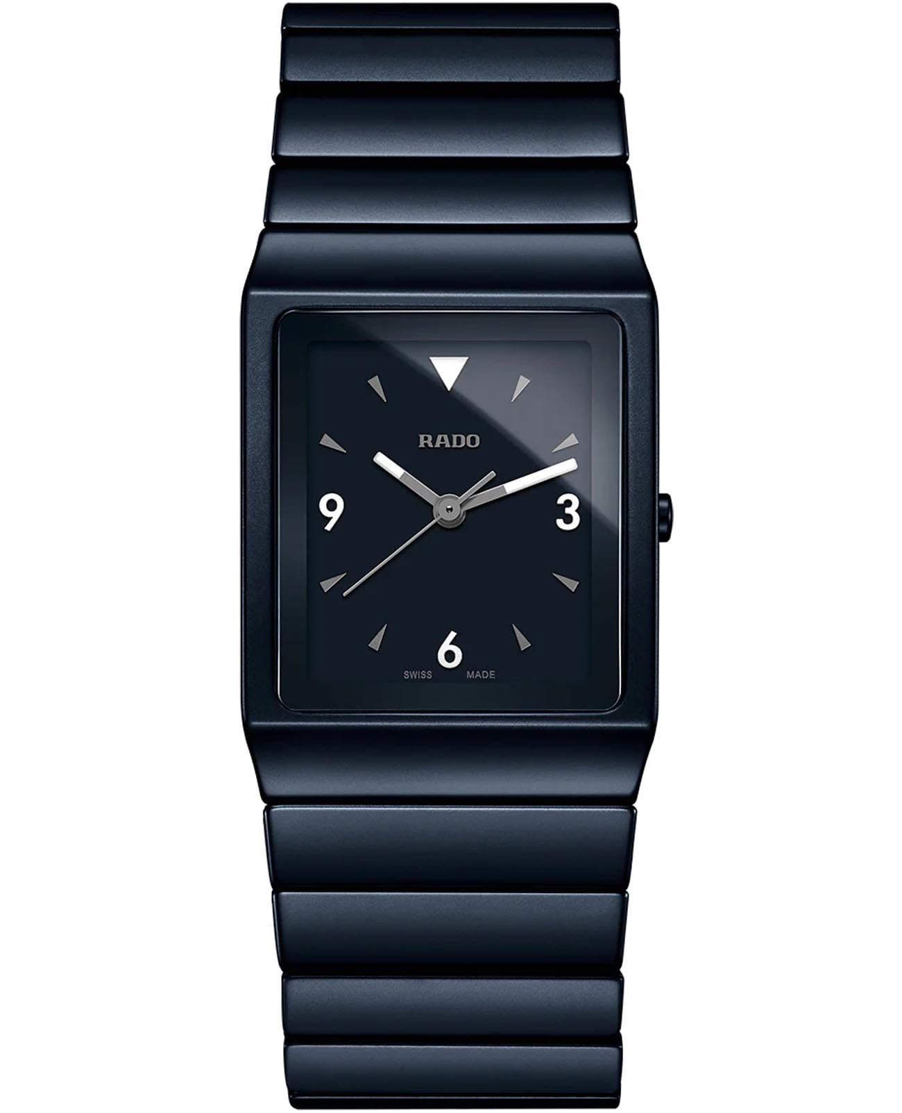 Rado Rado Ceramica R21631202  R21631202 кварцевые мужские часы синий циферблат, браслет высокотехнологичная керамика — вид спереди