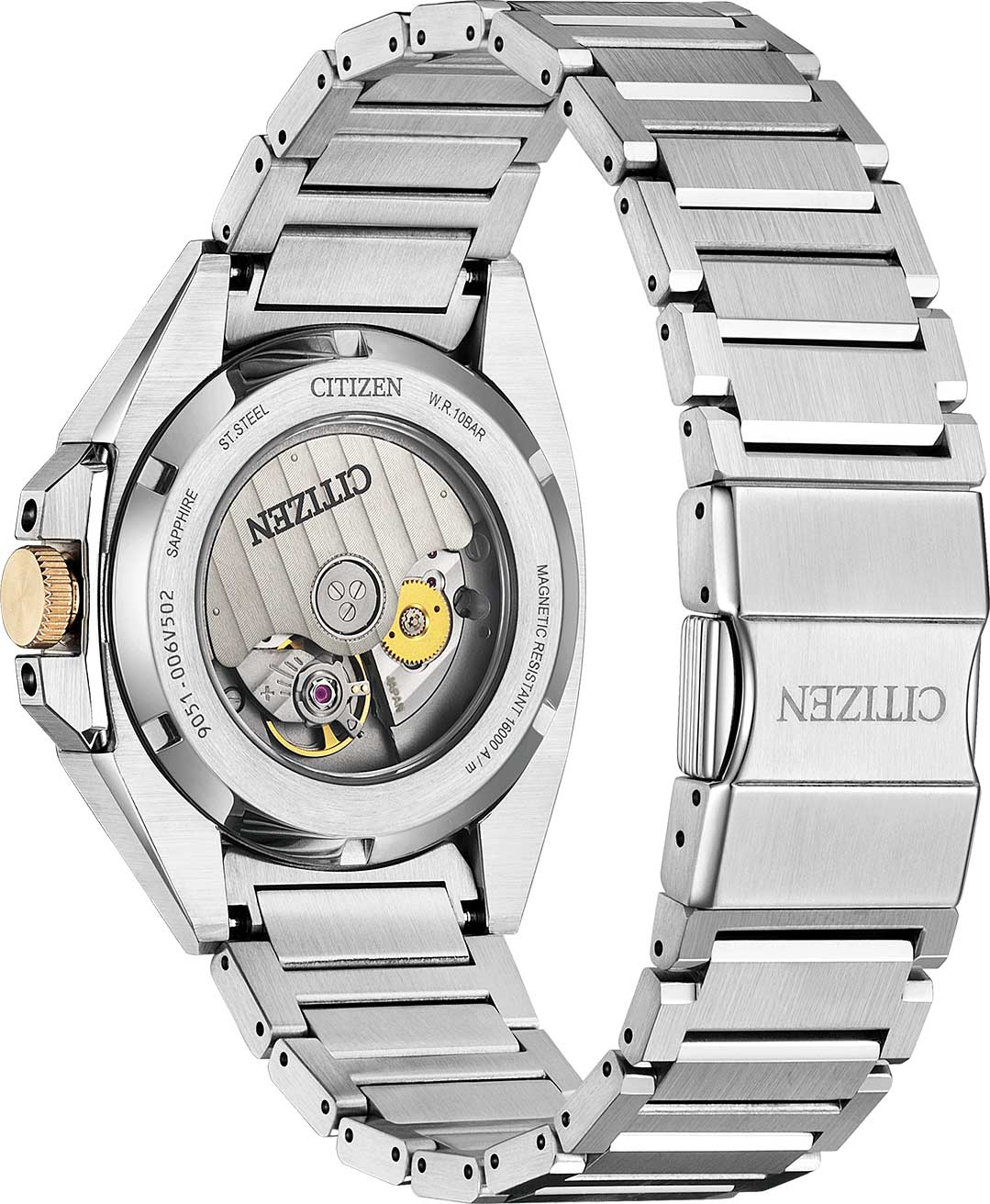 Citizen Citizen Series 8 NB6059-57P мужские часы желтый циферблат на запястье