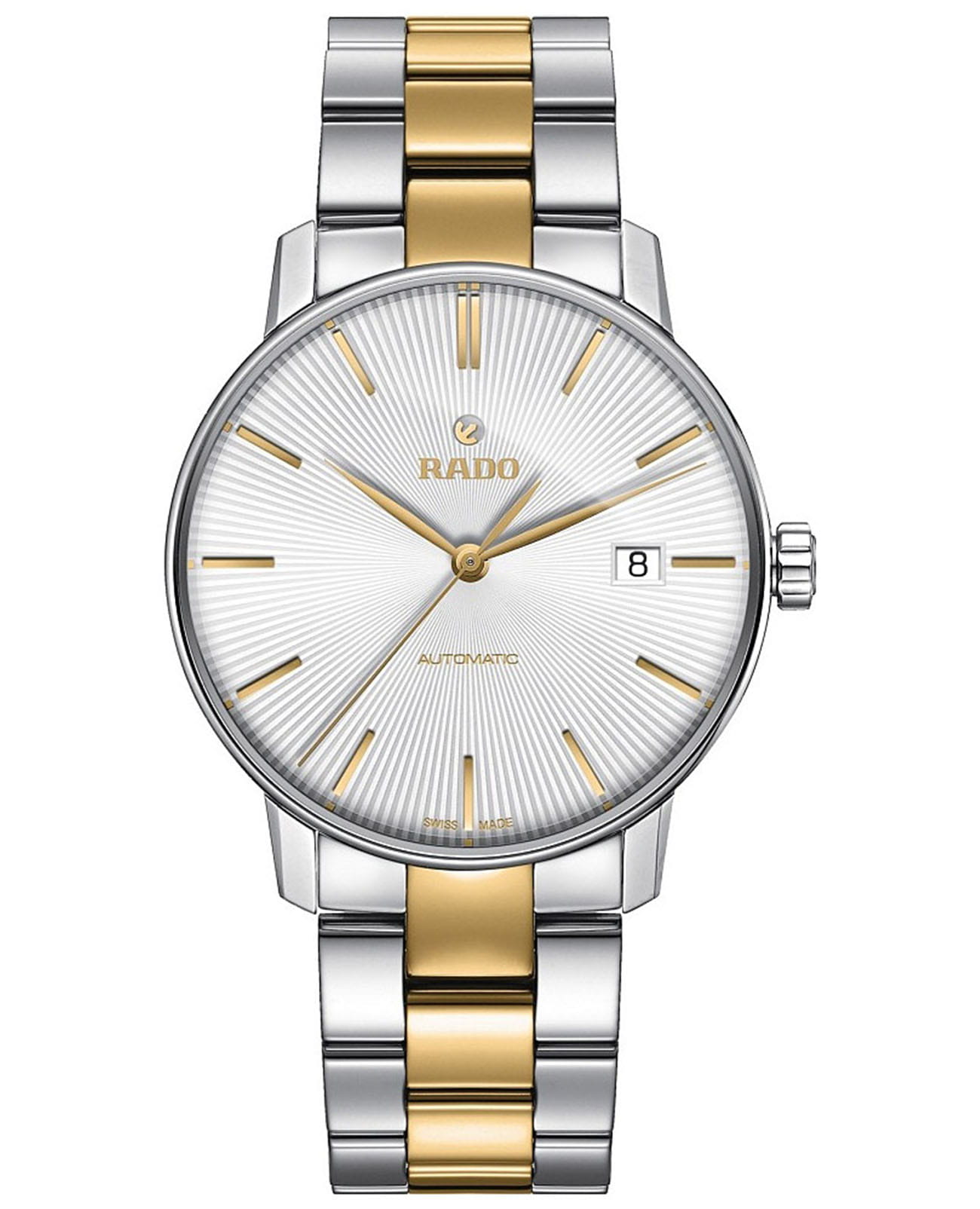 Rado Rado Coupole Classic Automatic R22860032 Classic R22860032 механические мужские часы белый циферблат, браслет сталь + ceramos™ — вид спереди