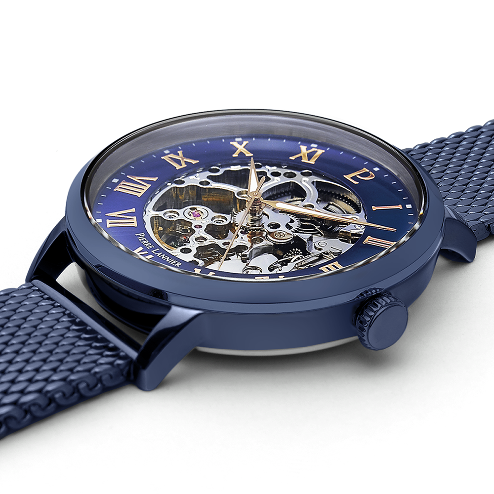 Pierre Lannier Pierre Lannier Automatic 318B468,  франция мужские часы на браслете нержавеющая сталь с ip-покрытием боковой вид