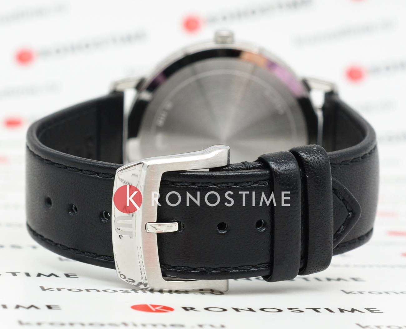 Maurice Lacroix Maurice Lacroix Eliros Date EL1118-SS001-111-1 кварцевые мужские часы часы крупный план белый циферблата