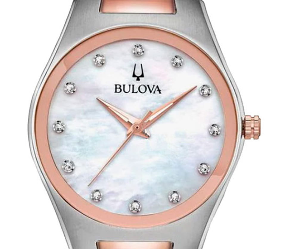 Bulova Bulova Crystal Ladies 98L244 , наручные женские часы фото под углом