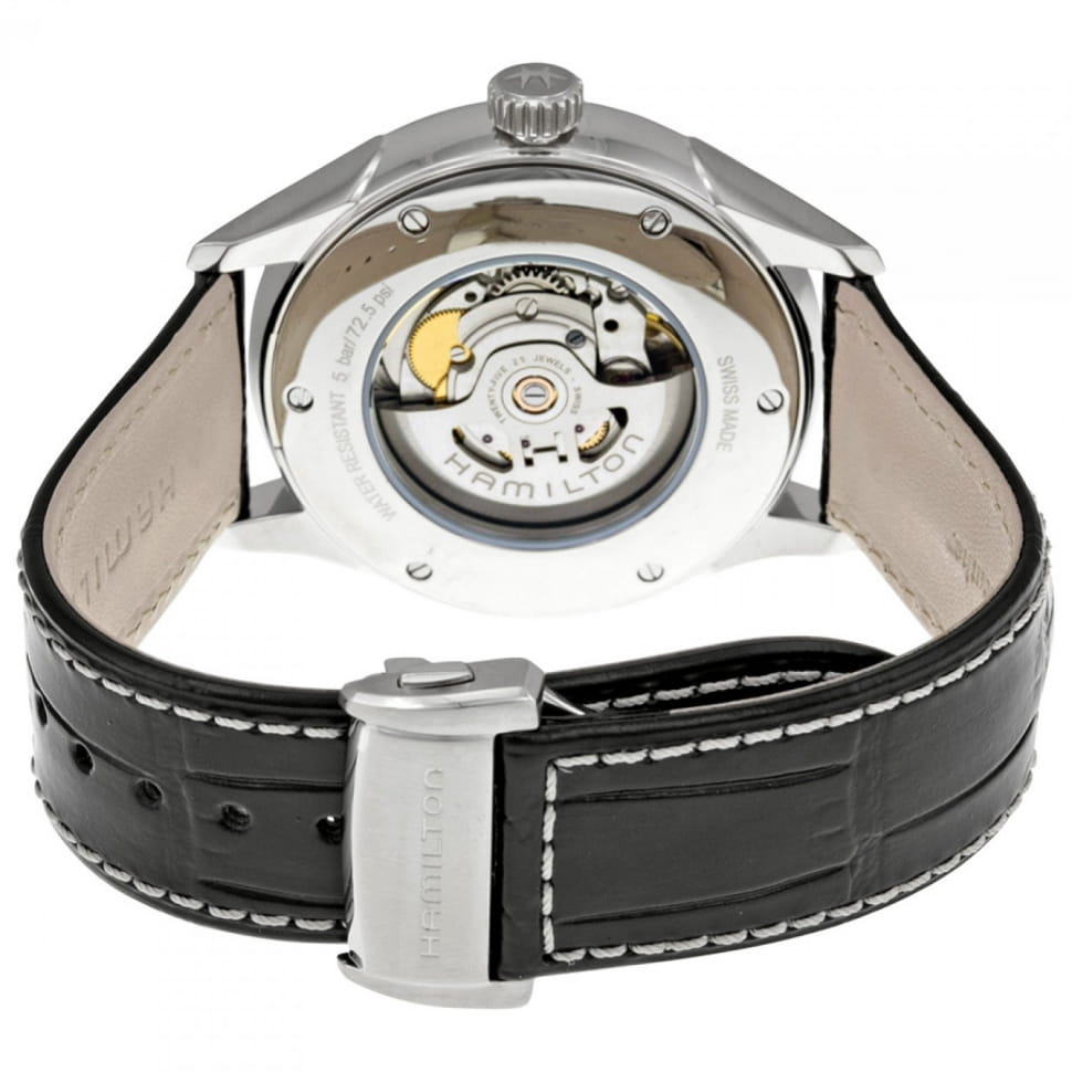 Hamilton Hamilton Jazzmaster Power Reserve Auto H32635731, jazzmaster швейцария мужские часы на браслете кожаный боковой вид