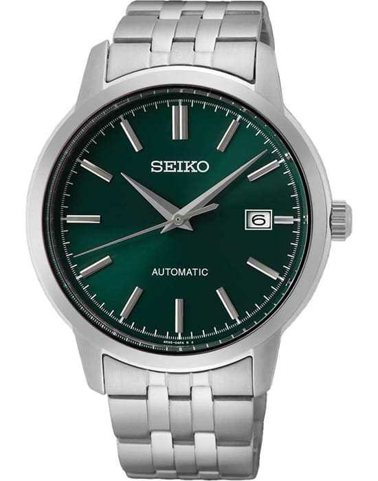 Seiko Seiko Conceptual Series Dress SRPH89K1  SRPH89K1 механические мужские часы зеленый циферблат, браслет нержавеющая сталь — вид спереди