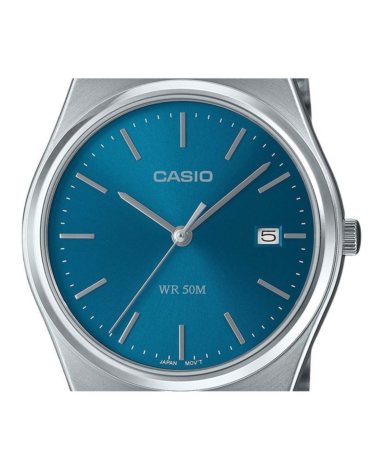 Casio Casio Collection MTP-B145D-2A2 кварцевые мужские часы часы крупный план бирюзовый циферблата