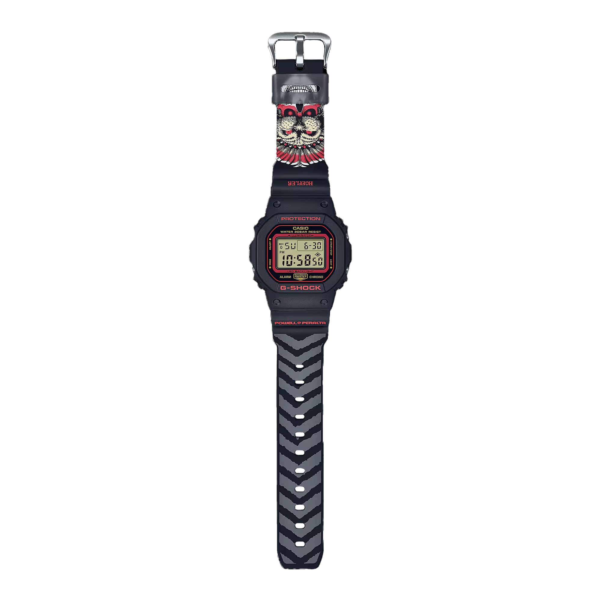 Casio DW-5600KH-1 мужские часы застежка крупным планом