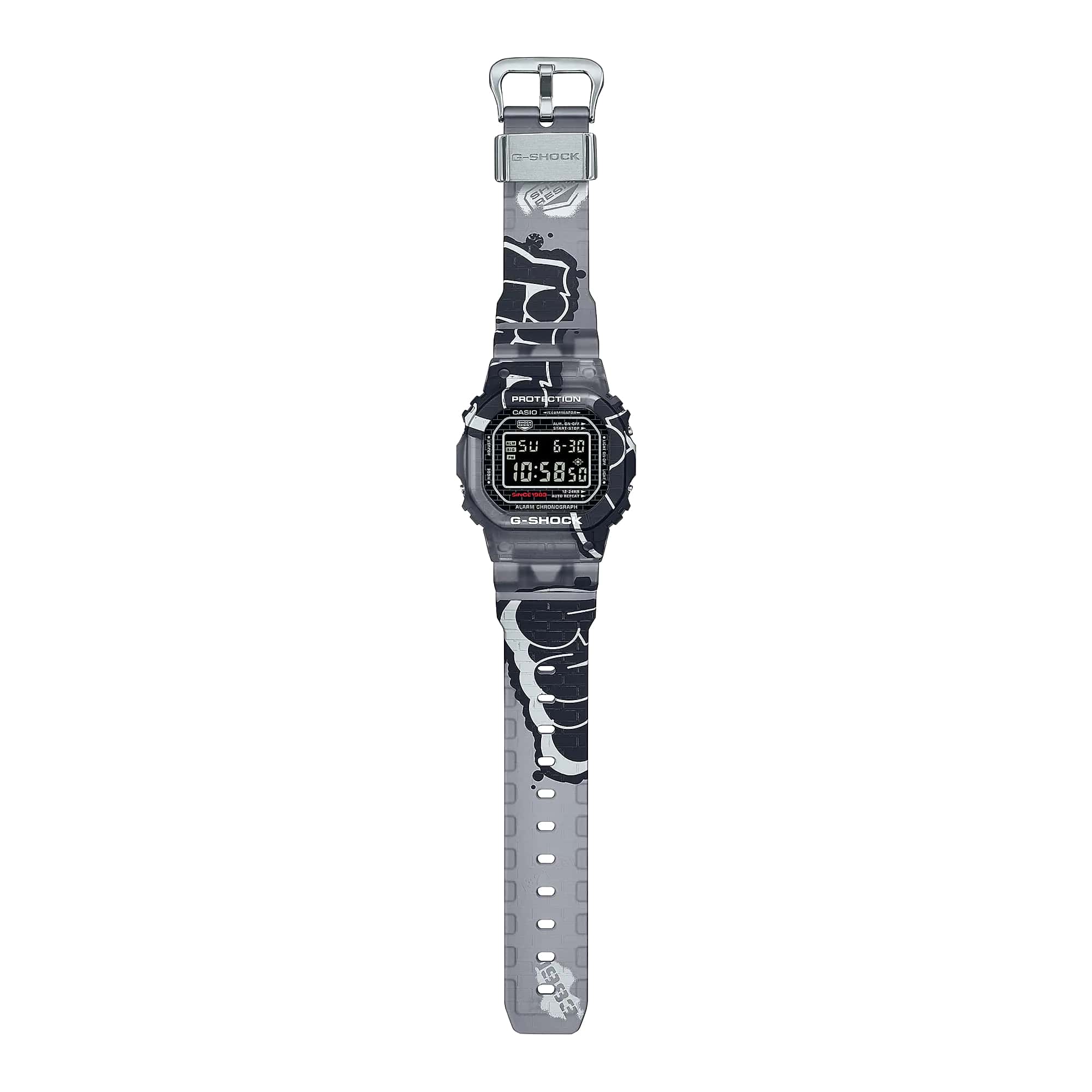 Casio Casio G-Shock DW-5000SS-1DR (DW-5000SS-1) мужские часы черный циферблат на запястье