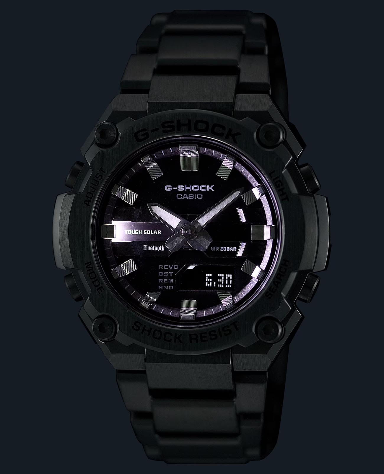 Casio Casio G-Shock GST-B600D-1ADR (GST-B600D-1A) GST G-Steel, наручные мужские часы фото под углом