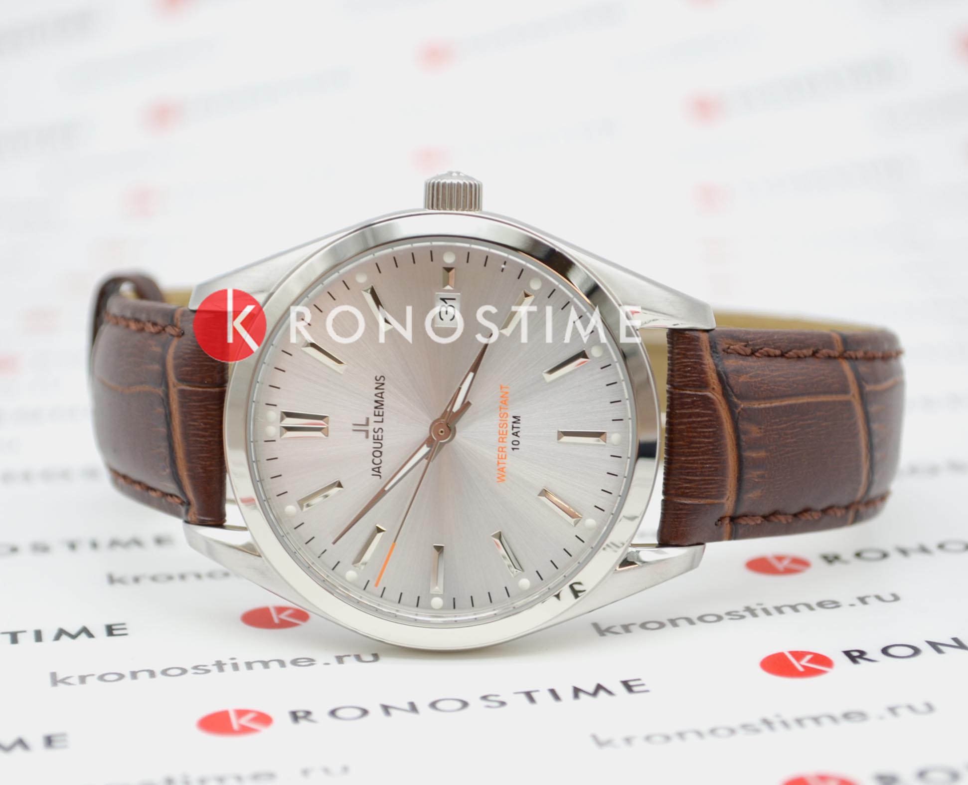 Jacques Lemans Jacques Lemans Classic 1-1859B мужские часы серебристый циферблат на запястье