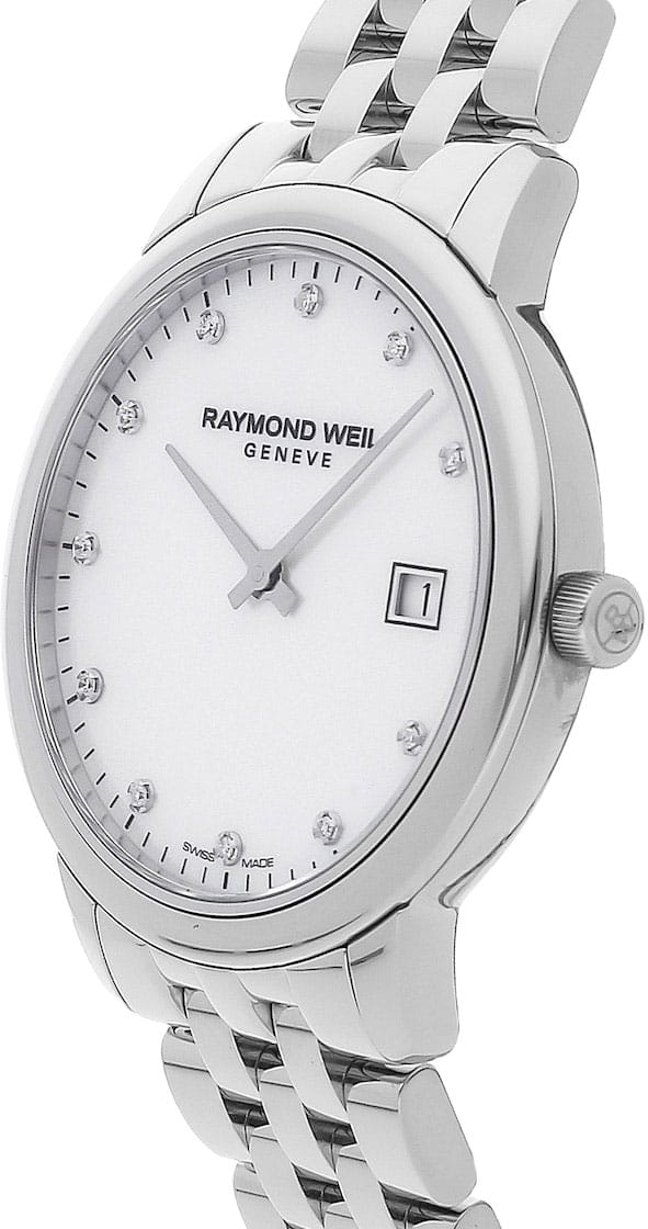 Raymond Weil Raymond Weil Toccata 5385-ST-97081 кварцевые женские часы часы крупный план белый циферблата