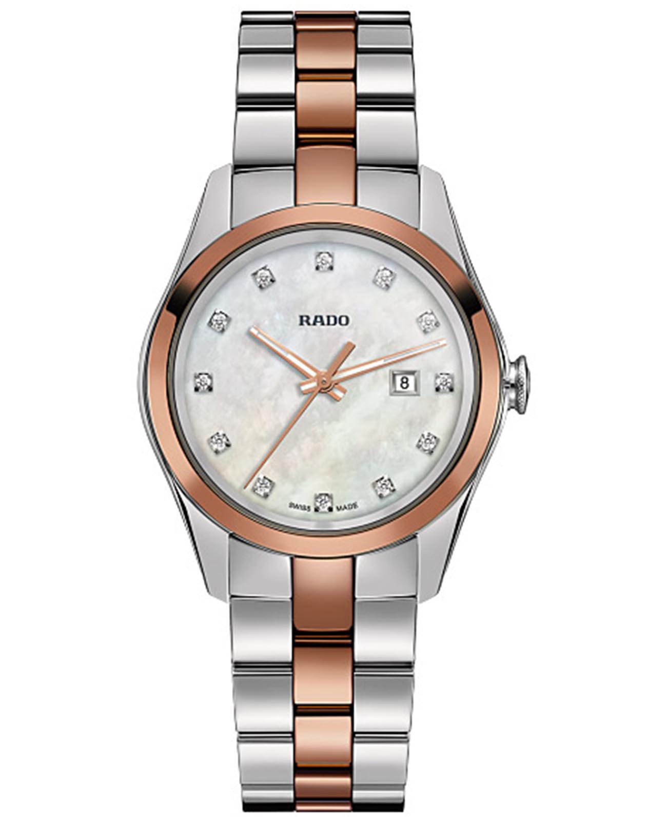 Rado Rado Hyperchrome Automatic R32976902  R32976902 кварцевые женские часы перламутровый циферблат, браслет сталь + ceramos™ — вид спереди