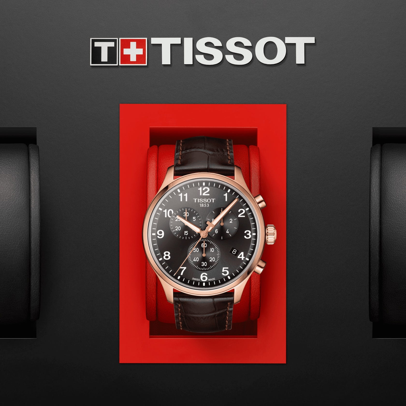 Tissot Tissot Chrono XL Classic T116.617.36.057.01, t-classic швейцария мужские часы на браслете кожаный боковой вид