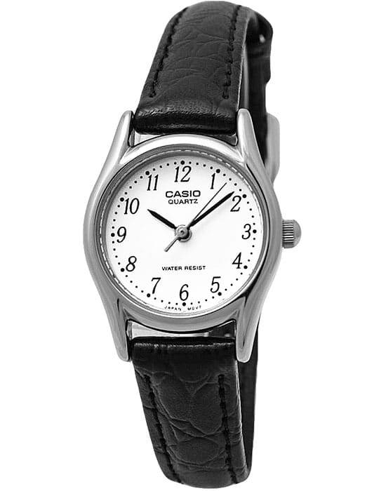 Casio Casio Collection LTP-1154PE-7B  LTP-1154PE-7B кварцевые женские часы белый циферблат, браслет кожаный — вид спереди