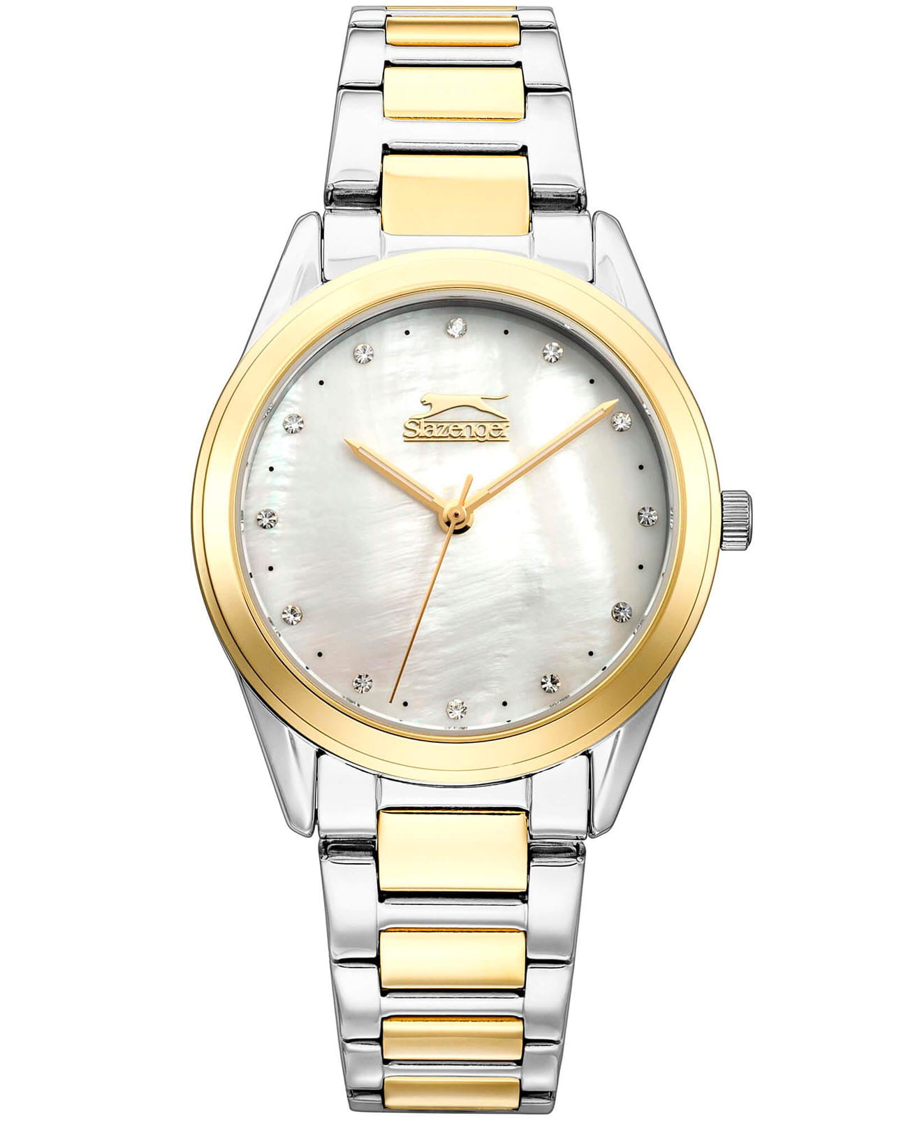Slazenger Slazenger SL.09.2013.3.04  SL.09.2013.3.04 кварцевые женские часы перламутровый циферблат, браслет суперметалл с ip покрытием — вид спереди