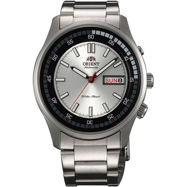 Orient Orient EM7E002W (FEM7E002W)  FEM7E002W механические мужские часы серый циферблат, браслет  — вид спереди