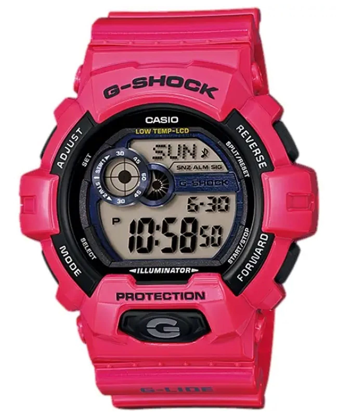 Casio Casio G-Shock GLS-8900-4ER  GLS-8900-4ER электронные мужские часы черный циферблат, браслет пластик — вид спереди