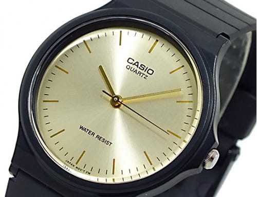 Casio Casio Collection MQ-24-9ELDF (MQ-24-9EL) кварцевые мужские часы часы крупный план золотой циферблата