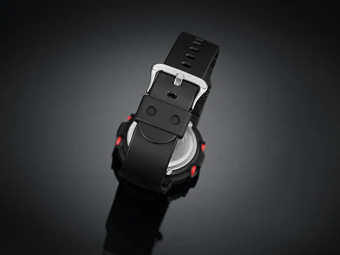 Casio AW-500E-1E мужские часы застежка крупным планом