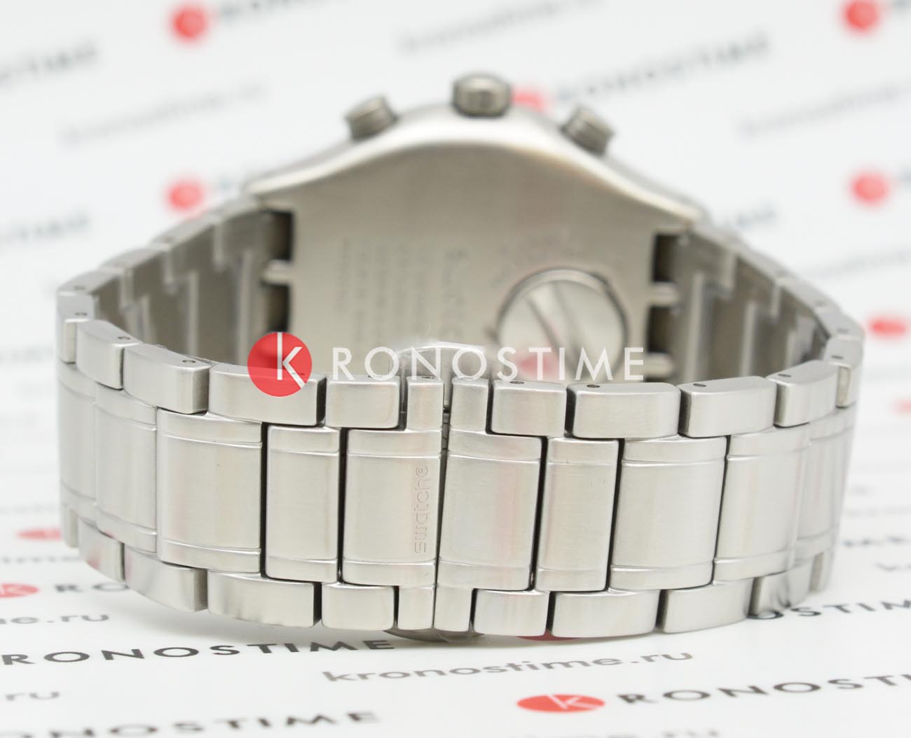 Swatch Swatch I New Chrono YVS444GC  кварцевые женские часы часы крупный план черный циферблата