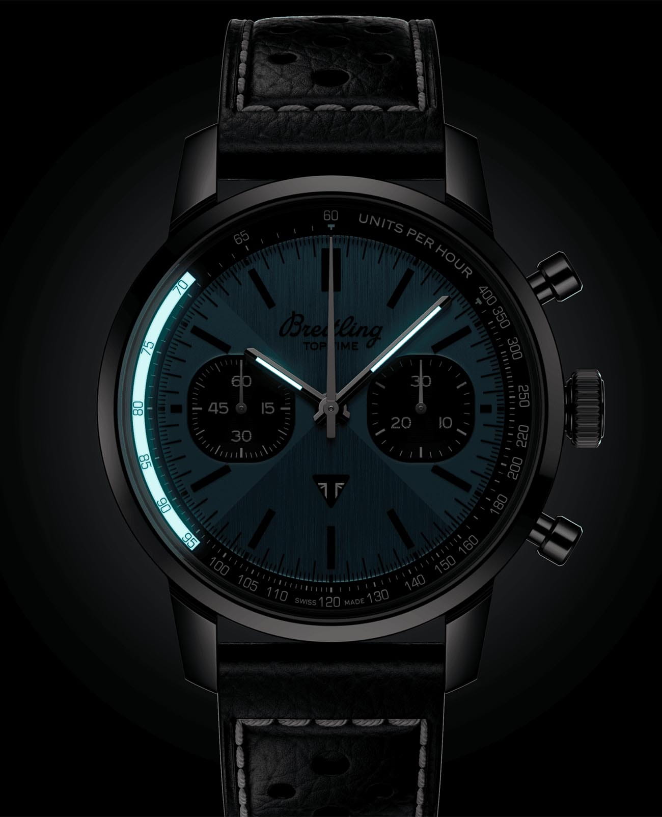 Breitling Breitling Top Time B01 Triumph AB01764A1C1X1 мужские часы голубой циферблат на запястье