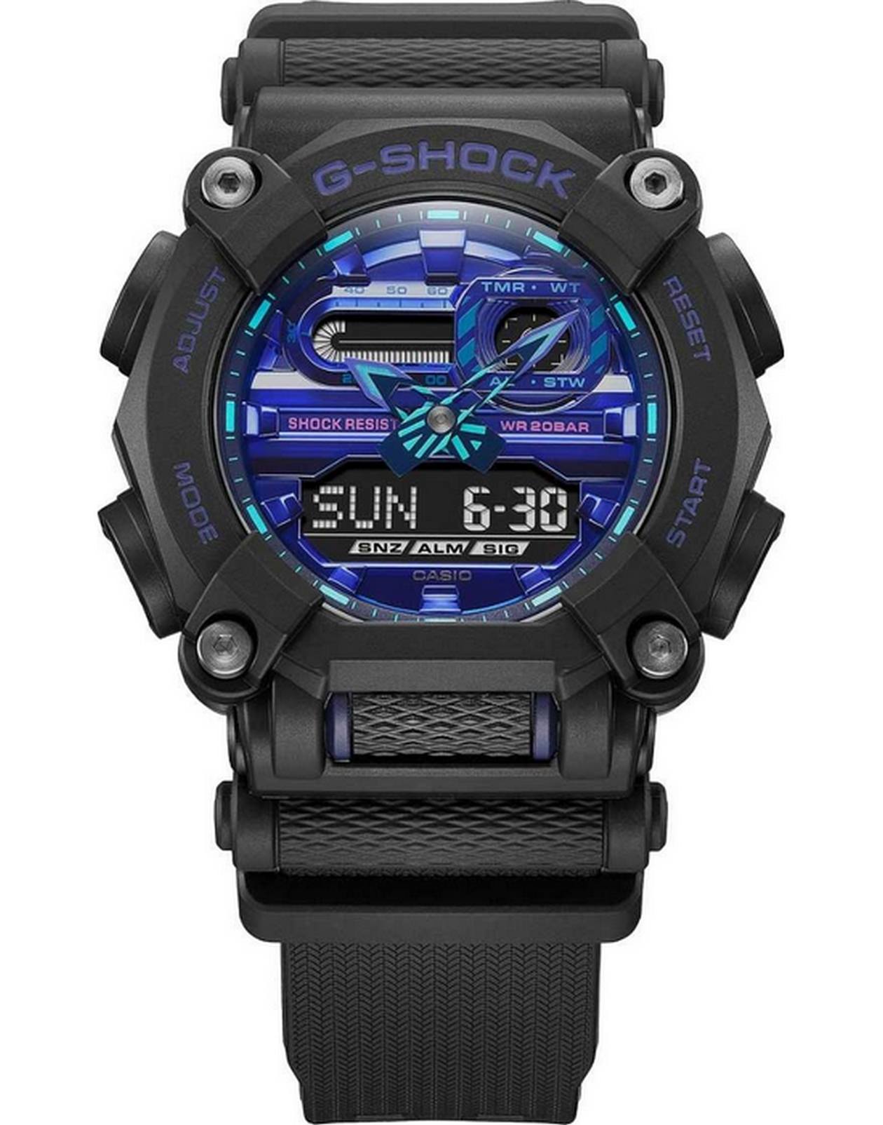 Casio Casio G-Shock Virtual Blue GA-900VB-1AER мужские часы синий циферблат на запястье