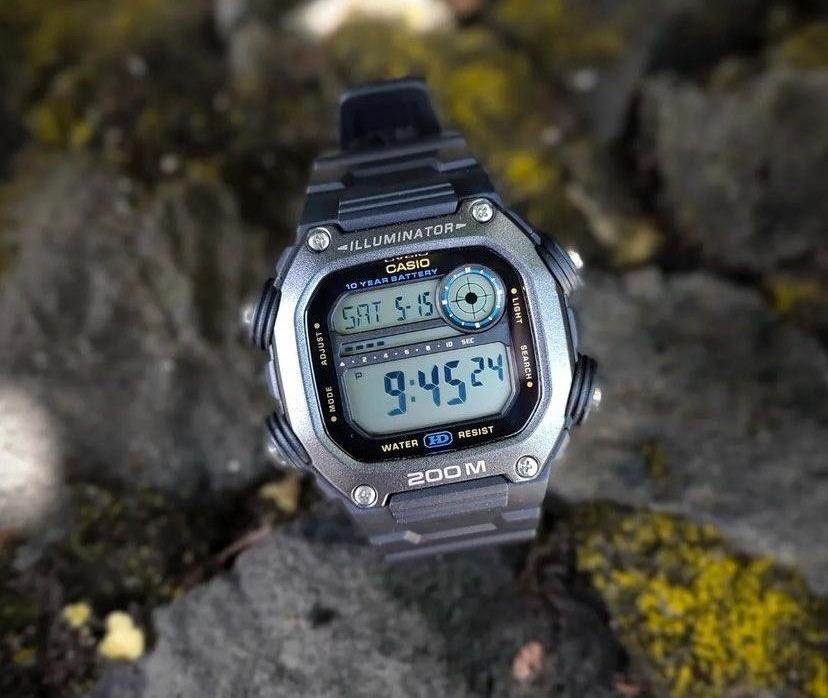 Casio Casio Collection DW-291HX-1AVDF (DW-291HX-1A) кварцевые мужские часы часы крупный план  циферблата