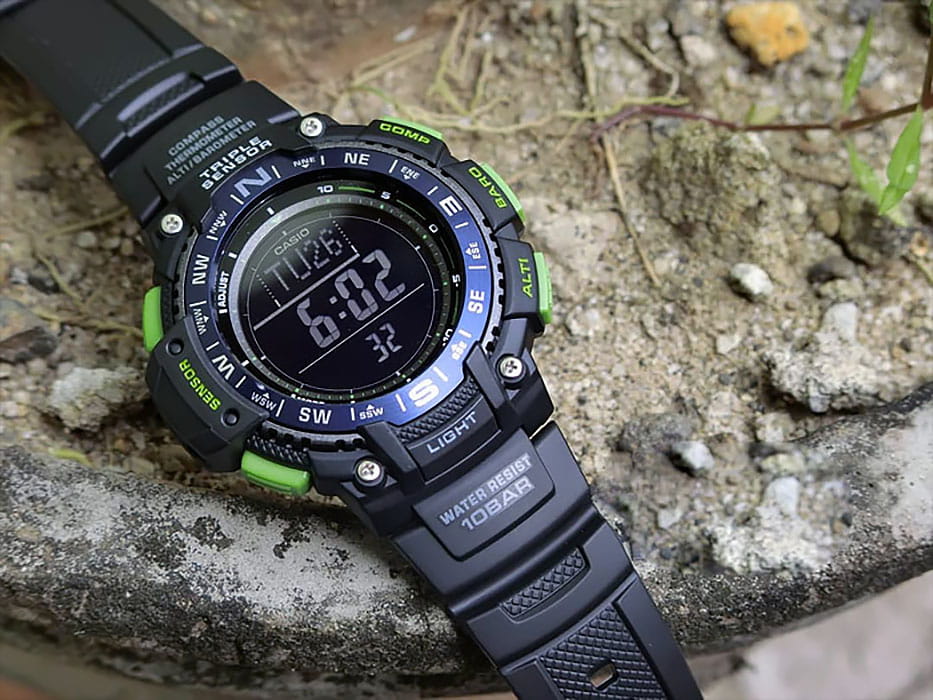 Casio Casio Collection SGW-1000-2BER мужские часы черный циферблат на запястье