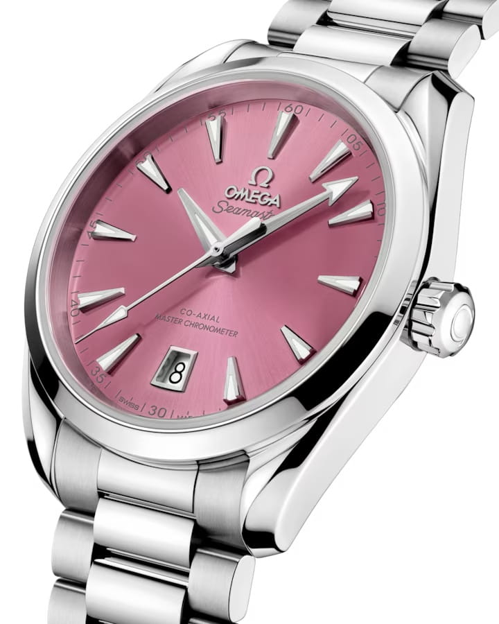 Omega Omega Seamaster Aqua Terra 220.10.38.20.10.005, seamaster швейцария мужские часы на браслете нержавеющая сталь боковой вид