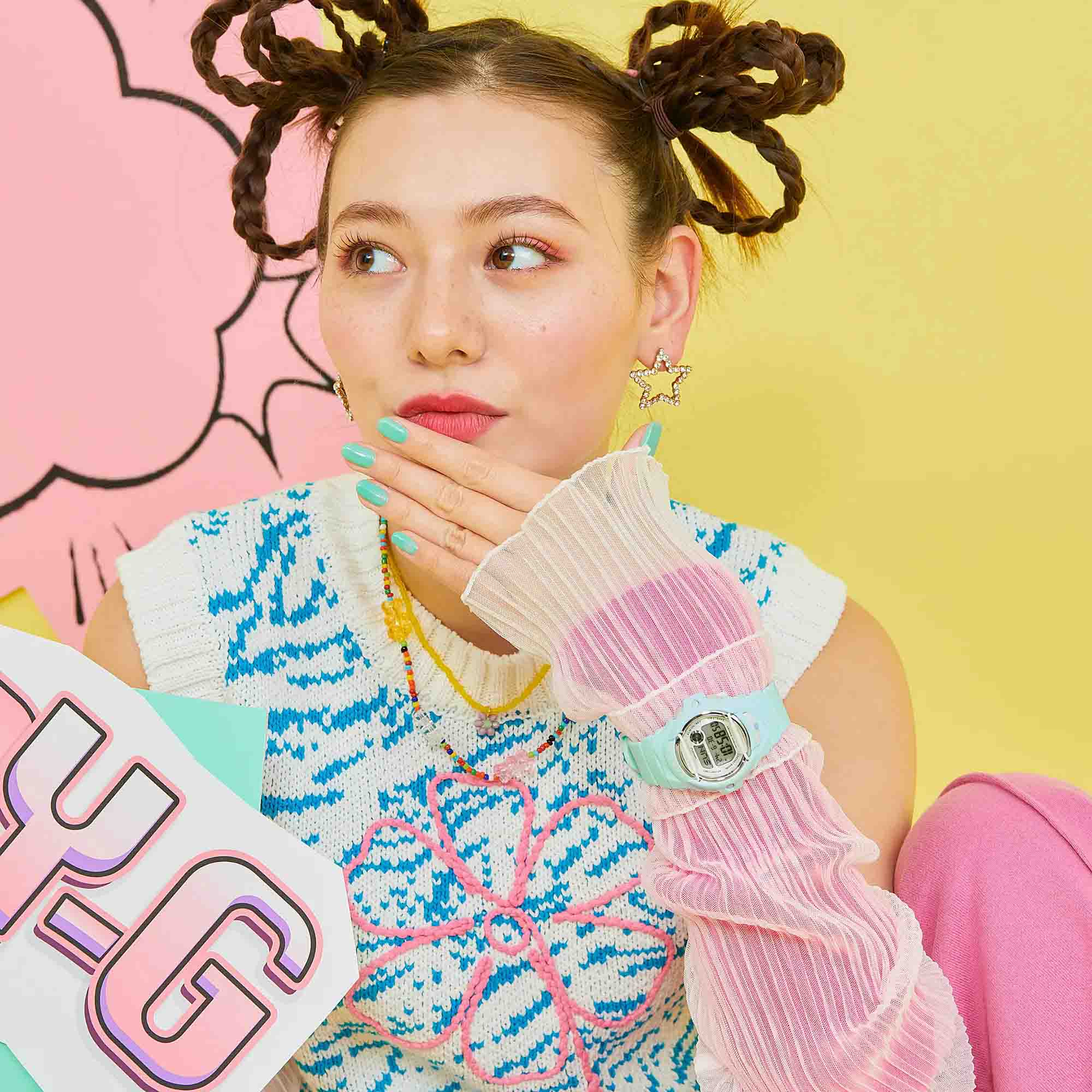 Casio Casio Baby-G BG-169U-3DR (BG-169U-3) кварцевые женские часы часы крупный план серый циферблата