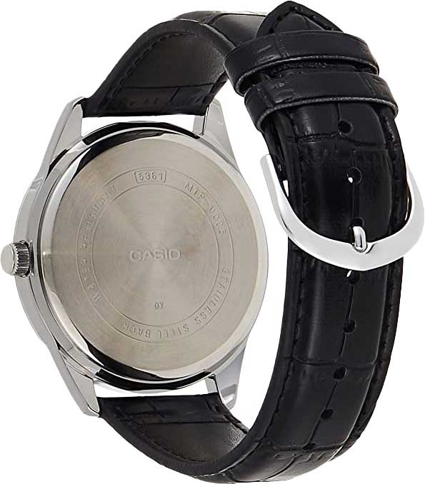 Casio Casio Collection MTP-V005L-1B5UDF (MTP-V005L-1B5), collection япония мужские часы на браслете кожаный боковой вид