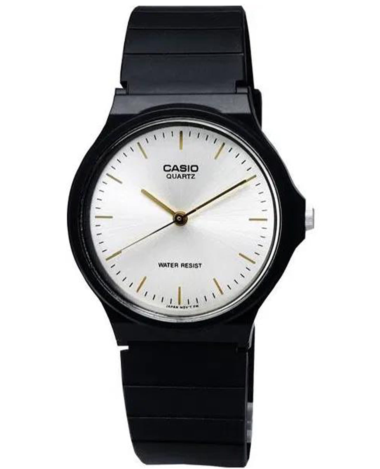 Casio Casio Collection MQ-24-7E2LDF(MQ-24-7E2L)  MQ-24-7E2 кварцевые мужские часы серебристый циферблат, браслет пластик — вид спереди