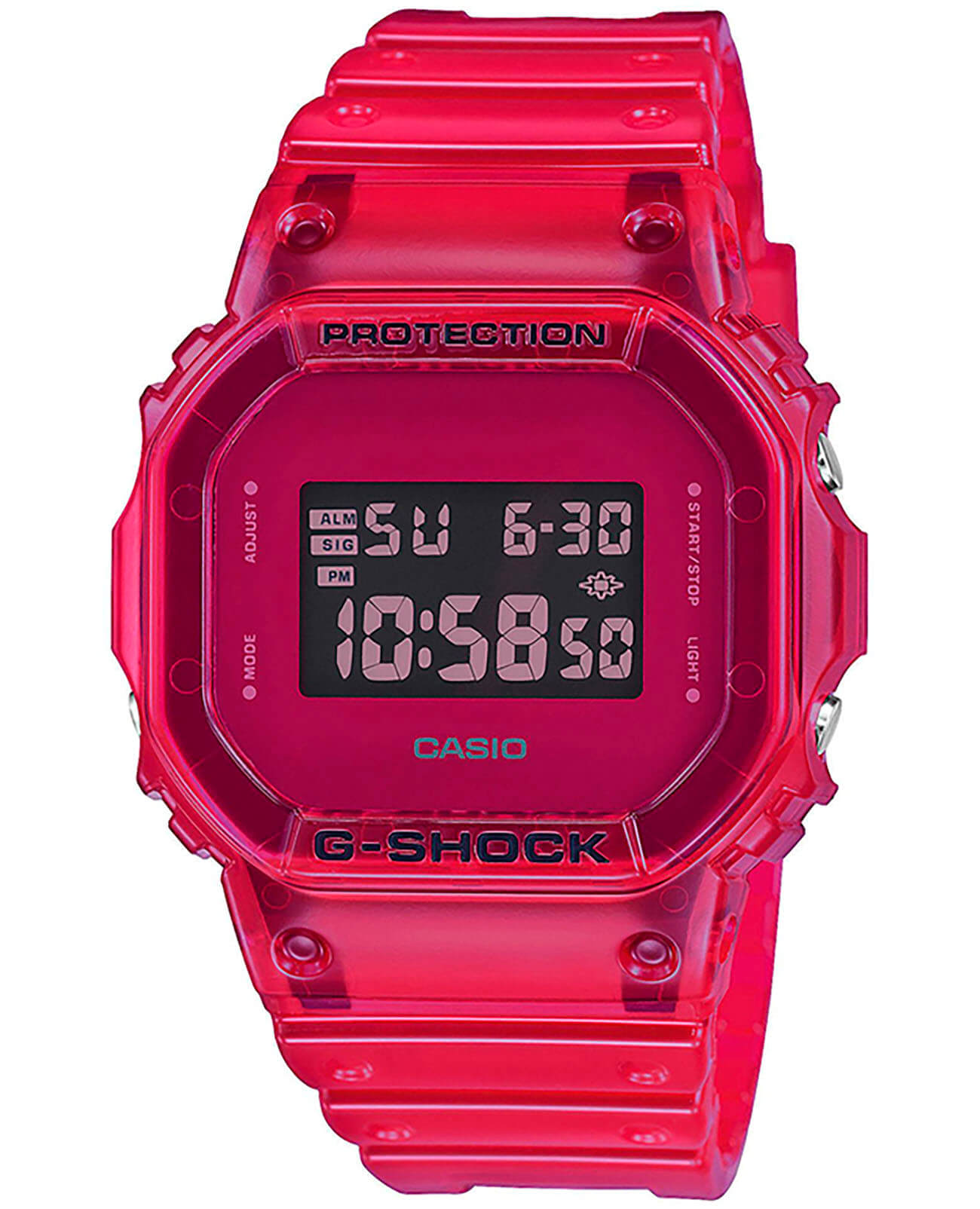 Casio Casio G-Shock DW-5600SB-4 DW-5600 DW-5600SB-4ER электронные мужские часы серый циферблат, браслет пластик — вид спереди