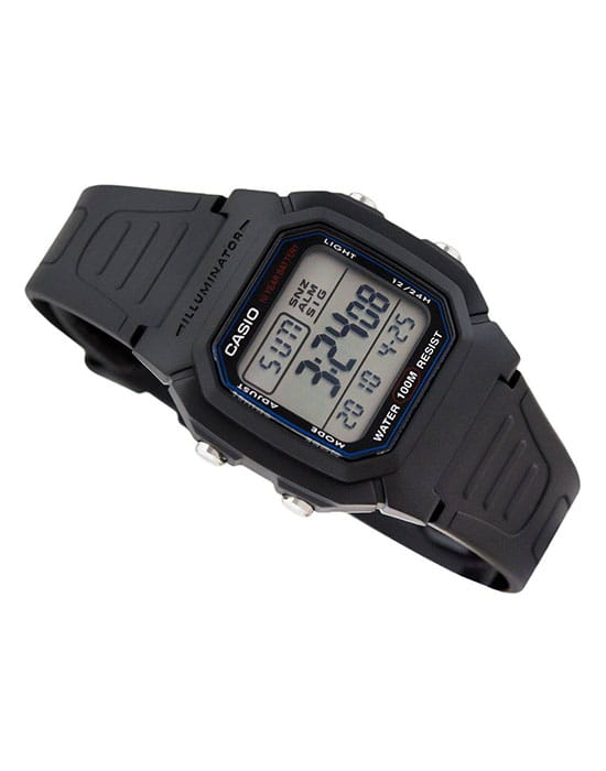 Casio Casio Collection W-800H-1AVDF (W-800H-1A) мужские часы зеленый циферблат на запястье